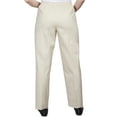 thumbnail image 6 of Alfred Dunner Womens Petite Soft Twill Mid-Rise Regular Fit Straight Leg Casual Pant, 6 of 6