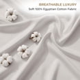 thumbnail image 5 of SGI Bedding 600 TC Split Queen Size 5 Pc Sheet set - 100% Egyptian Cotton Sheets Sateen Weave, Breathable, 12" Deep Pocket, Hotel Luxury Soft Bed Sheets, Light Grey, 5 of 7