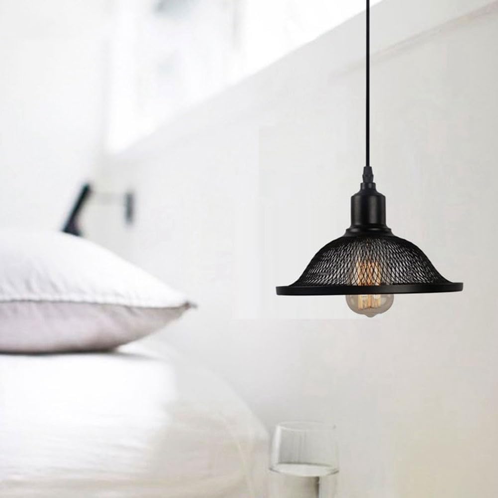 Vintage Black Metal Pendant Light Fixture for Above Sink, Retro Industrial Style Iron Pendant Lighting for Kitchen Island, American Rustic Pendant Light, Farmhouse Pendant Lamp for Over Table Shop