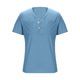 thumbnail image 3 of Eres Más Que una Camisa de Puntuación de Prueba Casual de Color Sólido con Cuello en V de los Hombres, Blusa de Manga Corta de Bolsillo de Botón para Uso Diario, 3 of 5
