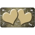 thumbnail image 2 of Gold White Dragonfly Hearts Oil Rubbed Metal Novelty License Plate 7" x 4" Motorcycle, 2 of 2