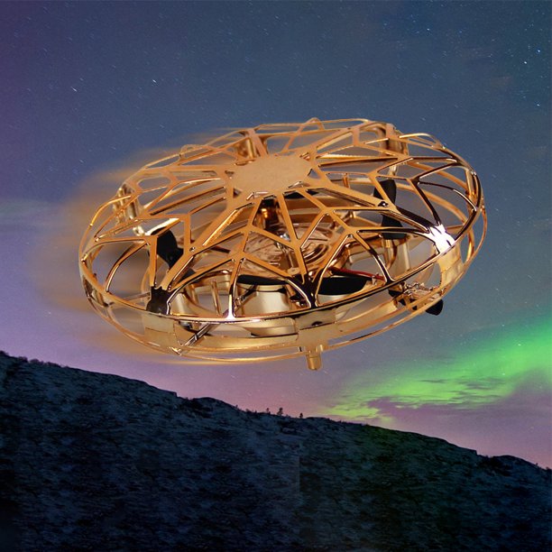 Mini Vuelo Ovni Aviones de plástico Quadcopter 360 grados de rotación portátil RC juguetes con luces LED