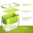 thumbnail image 2 of Organizador de nevera Fresh Container LUXEAR Produce Saver, paquete de 3, 2 of 9