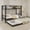 Black(with Trundle), variant on Harper & Bright Designs Twin Over Twin Bunk Bed with Ladder, Metal Bunk Bed Frame with Guardrail for Boys Girls, Convertible 2 Beds, Silver