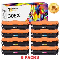 Toner Bank 8-Pack Compatible Toner Cartridge Replacement for HP CE410X LaserJet Pro 400 Color M451dw M451dn 451nw M475dn Pro 300 Color MFP M375nw M351 2BK 2C 2M 2Y