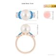 thumbnail image 5 of ANGARA Freshwater Cultured Pearl & Swiss Blue Topaz Butterfly Ring in 14K Rose Gold for Women | June Birthstone, Birthday, Anniversary, Jewelry Gift for Women | Pearl Ring, 5 of 9
