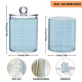 thumbnail image 3 of Light Blue Vertical White Lines Fabric Texture Translucent Plastic Cans Storage Canisters with Lid Set of 2, 3 of 7