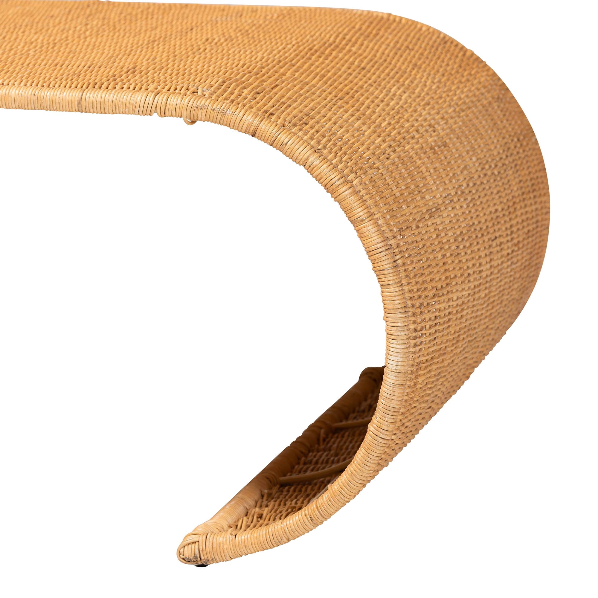bali & pari Palm Boho Coffee Table, Light Honey