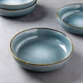 thumbnail image 6 of AmorArc 8.75'' Large Ceramic Pasta Bowls, 38oz Stoneware Pasta Serving Bowls Set of 4 for Kitchen, Wide Bowls for Fruit,Pasta,Salad,Oatmeal,Meal, Microwave Safe, Reactive Glaze-Space Blue, 6 of 8