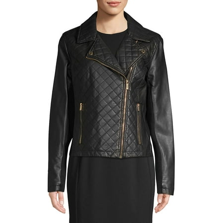 Calvin Klein Black Blazer - Quilted Moto Jacket