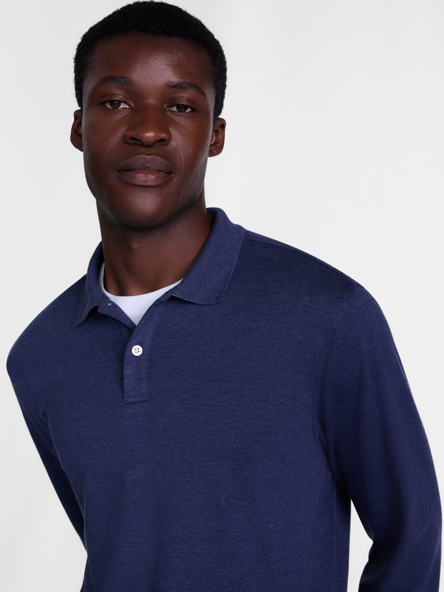 George Men's Interlock Polo Shirt with Long Sleeves, Sizes S-5XB