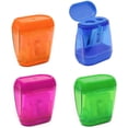 thumbnail image 1 of Pencil Sharpener, 4 Pcs Manual Pencil Sharpeners Double Holes Sharpener with Lid Colored Pencil Sharpeners, 1 of 9