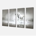 thumbnail image 2 of Designart 'White Horse Running in Water ' Animal Canvas Art Print, 2 of 3