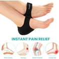 thumbnail image 4 of Promifun Plantar Fasciitis Heel Cup Protectors - Heel Cups for Heel Spur,Achilles Tendinitis,Cracked Heels,Heel Pain Relief Products - Gel Heel Cushion Pads,Black,Small(W 4.5-9 / M 5-8), 4 of 7