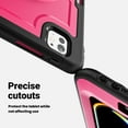 thumbnail image 4 of Allytechgroup iPad Pro 13 inch 2024 Case M4, Rotating Kickstand Shockproof Hand Strap + Shoulder Strap Drop Protection Rugged Case for Apple iPad Pro 13 Inch 2024, Rose, 4 of 12
