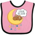 thumbnail image 3 of Inktastic I Love My Big Sister Boys or Girls Baby Bib, 3 of 4