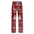 thumbnail image 6 of Resicozy Christmas Pajama Bottoms for Women Soft Wide Leg Lounge Pants Comfy Drawstring Trendy Long Pajamas Pants Wine S, 6 of 7