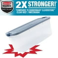 thumbnail image 3 of Rubbermaid 4 Pack Conteneurs de Rangement Transparents à Col Rugueux, Bacs Empilables, 95 Pintes, 3 of 12
