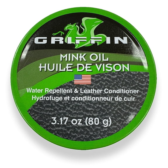 Griffin Mink Oil (3 oz.) - Leather Conditioner, Softener, Water Repellent and Weather Protector