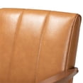 thumbnail image 5 of Bowery Hill Mid-Century Wood/Faux Leather Office Chair in Brown, 5 of 8