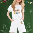 thumbnail image 2 of Gelikeya Little Girls Clothes Girls Outfits Size 7/8 Clothes for 13 Year Girls Girls Size 12 Clothes Kids Two Piece Outfits Girls (White2, 3-4 Years), 2 of 3