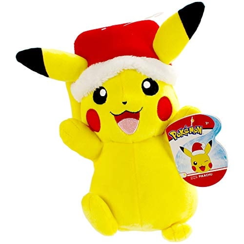 Juguete de peluche Pokémon Pikachu para Navidad con gorro de Papá Noel de 8 pulgadas