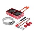 thumbnail image 3 of HILABEE Ventilateur de Dissipation de Chaleur pour Moteur de Voiture RC, Kit 22000RPM Réglable, Pièces de Réparation Professionnelles Robustes, Installation Facile, Ventilateurs Doubles de Refroidissement, Rouge, 3 of 9