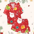 thumbnail image 5 of Hpapadks Newborn Pajamas Christmas Collar Short Sleeve Pajama Set Button Down Pjs for Girls A 2-3 Years, 5 of 5