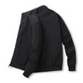 thumbnail image 1 of WREESH Men's Solid Color Stand-up Collar Zipper Casual Warm Windproof Pocket Windbreaker Jacket, 1 of 4