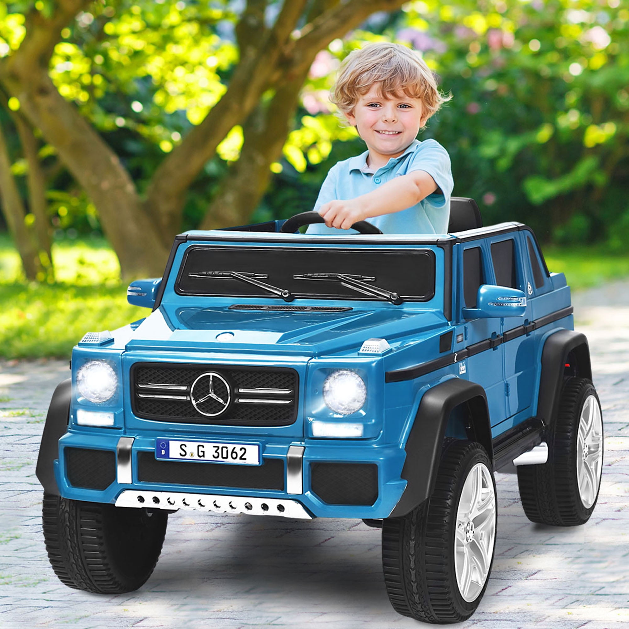 Topbuy Navy Blue 12 V Mercedes Benz Powered Ride-On