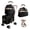 Black + Carbon steel, variant on FENGFAN Khaki 3-in-1 Double Pet Stroller Carbon Steel Shockproof Brake Wheels Detachable Carrier Holds 15lbs Per Layer 1 Pack
