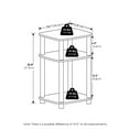 thumbnail image 3 of Furinno Just 3-Tier Turn-N-Tube Curve End Table, Side Table, 1-Pack, French Oak/Black, 3 of 6