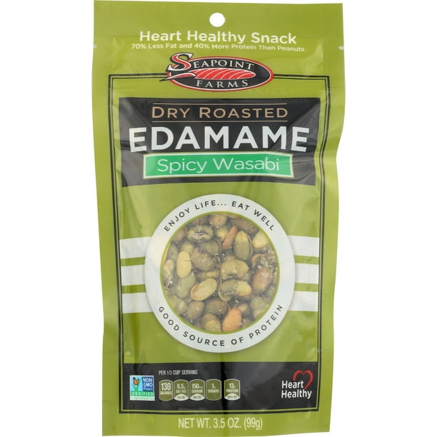 Seapoint Farms Wasabi Flavored Edamame, 3.5 oz (Pack of 12) Walmart