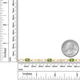 thumbnail image 3 of Gem Stone King 18K Yellow Gold Plated Silver Green Peridot and Round White Lab Grown Diamond Tennis Bracelet for Women (3.04 Cttw, Gemstone Birthstone, Oval 6X4MM, 7.25 inches), 3 of 4