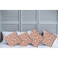 thumbnail image 6 of Ambesonne Colorful Throw Pillow Cover 4 Pack, Romantic Heart, 24", Pale Brown Pink Blue, 6 of 6