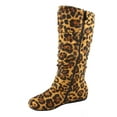 thumbnail image 3 of Bank-81 Women's Fashion Zipper Big Buckle Slouch Casual Flat Heel Mid Calf Round Toe Boots, 3 of 3