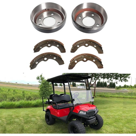SEBLAFF Golf Cart Brake Drums Shoes Kit Replacement for Golf Cart G1, G2, G8, G9 1982-1992 Gas/Electric