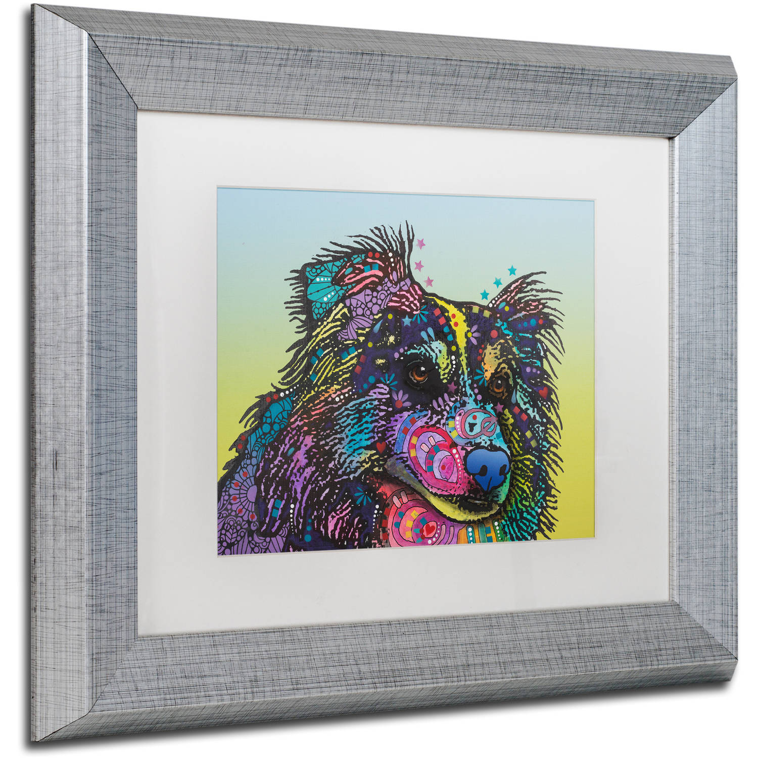 Trademark Fine Art "Libby" Canvas Art by Dean Russo, White Matte, Silver Frame
