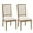 Style C: Rectangular Back, Beige, variant on Furniliving French Country Dining Chairs, Line Fabic Dining Room Chairs,Set of 2,LightGrey