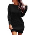 thumbnail image 1 of ICHUANYI Liquidación Mujer Casual Cuello en V Colorido Linterna Manga Cintura Wrap Nalgas Vestido ICHUANYI WER202308174720, 1 of 6