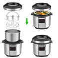 thumbnail image 4 of 6Pcs/Set Pressure Cooker Accessories Stainless Steel Basket with Egg Steamer Rack, Divider for Kitchen Cooking, 4 of 4