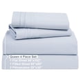 thumbnail image 2 of KriKac Queen Sheet Set - 4 Piece Bed Sheets for Queen Size Bed, Deep Pocket, Hotel Luxury, Extra Soft, Breathable and Cooling, Ice Blue Queen Size Sheets, 2 of 9