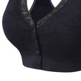 thumbnail image 5 of Byworldtasic Women Front Snap Closure Wireless Bra Floral Lace Wide Strap Comfort Bralette Everyday Ladies Plus Size Bra, 5 of 5