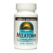 Source Naturals Sleep Science Melatonin 2.5 mg Lozenges, Orange, 120 Ct
