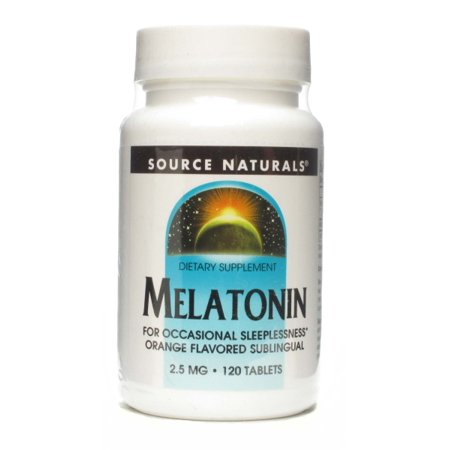 Source Naturals Sleep Science Melatonin 2.5 mg Lozenges, Orange, 120 Ct