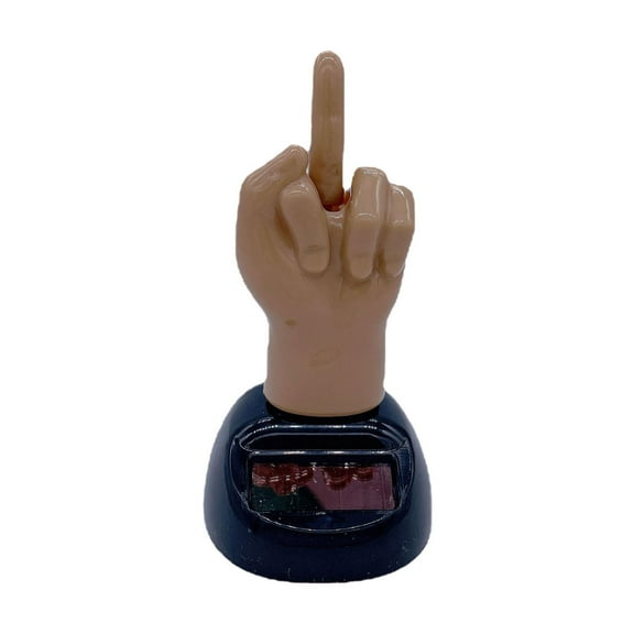 TONAIN Finger Solar Powered Shaking Car Dashboard Dection Prank Toy;