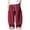 Burgundy, variant on SAWOBUUN Mens Casual Barrel Pants Wide Leg Elastic Waist Drawstring Loose Fit Trousers Casual Summer Streetwear with Side Pockets