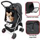 thumbnail image 3 of Carriola para Mascotas Cochecito para Perros y Gatos Pequeños - Medianos Plegable Cesta de Almacenamiento Ruedas con Freno - Negro, 3 of 7