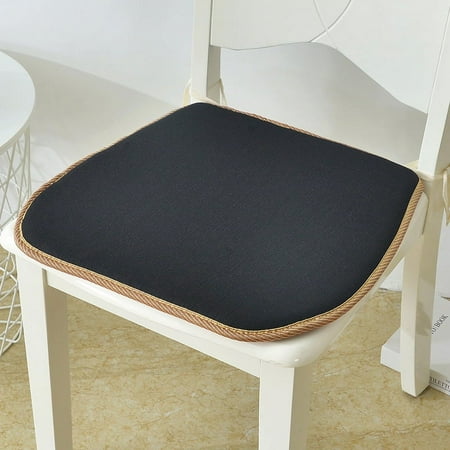 

Nvzi -b Cushion Garden Terrace Home Kitchen Office Thick Comfortable Cushion 17.32*15.74*0.78inch (Black)