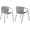 Gray, variant on Afuera Living 18" Modern Fabric Indoor Outdoor Dining Chair in Gray (Set of 2)